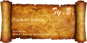 Tyukos Barna névjegykártya